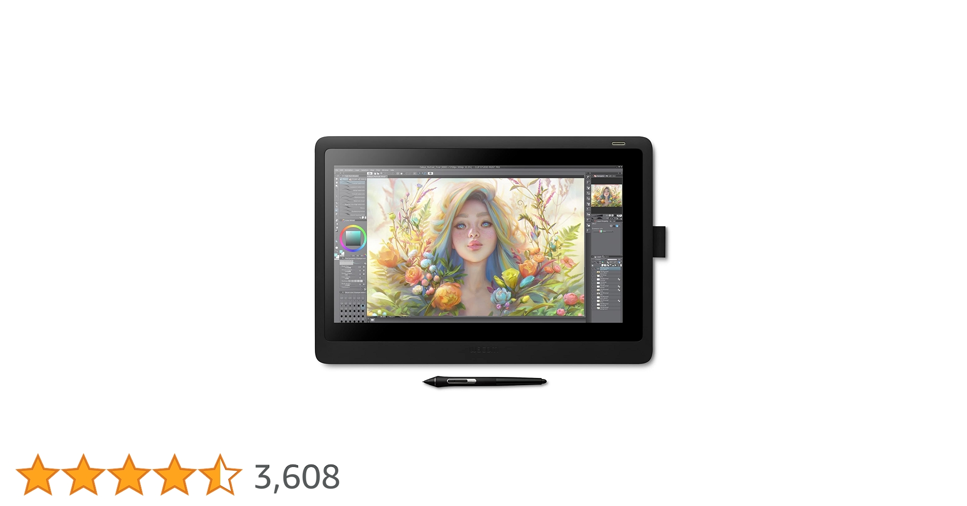 Wacom Cintiq 16 Drawing Tablet with Screen, 15.4